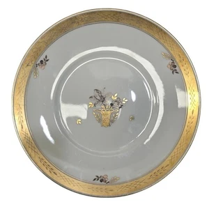 Vintage Royal Copenhagen Goldener Korb 7,25" Teller Dänemark Porzellan Goldrand - Bild 1 von 6