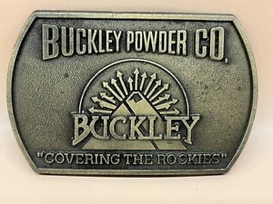 Buckley Power Utility Company - Covering The Rockies Mountains Vtg. Belt Buckle - Picture 1 of 5