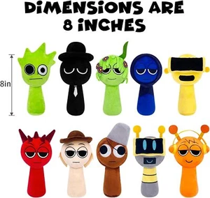 10Pcs Sprunki Plush Toys,Horror Games Plushies Toy for Fans,Animal Pillow Figure - Picture 1 of 7