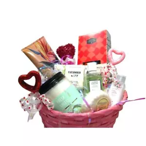 Birthday Anniversary Valentines Day any Occasion Spa Bath Gift Basket - Picture 1 of 5