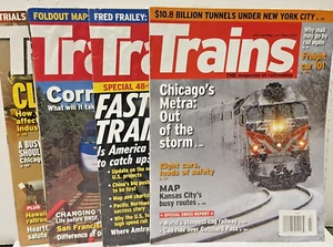 Lot 4 TRAINS Magazines RR Railroad Railfan Enthusiast Fast Trains Amtrak Chicago - Foto 1 di 5