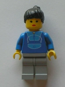 LEGO Town Minifig Jogging Suit Light Gray Legs Ref trn015 Set 3309 Head Tribune - Picture 1 of 1