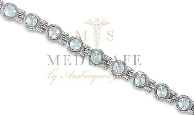 DAMEN TITAN/AB SWAROVSKI KRISTALL BIO MAGNETISCH SCHMERZ/ARTHRITIS LINDERUNG ARMBAND