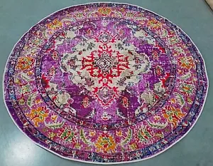 VIOLET / FUCHSIA 5'-0" x 5'-0" Flaw in Rug, Reduced Price 1172770227 MNC243P-5R - Picture 1 of 4