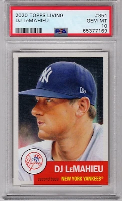 2020 TOPPS LIVING DJ LEMAHIEU #351 - PSA 10 - YANKEES - Image 1 of 2