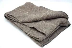 Vintage 1950's Swedish Army Wool Blanket Bedding Camping New Old Stock Military - Picture 1 of 1