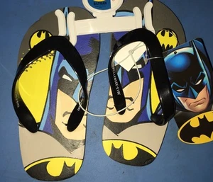 Batman Beach Summer Flipflops Thong Sandal Shoes Toddler Kids Boys Youth New - Picture 1 of 3