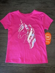 Girl's Unicorn Love Is Magical Short Sleeve Graphic Tee, NWT Valentine’s - Picture 1 of 3