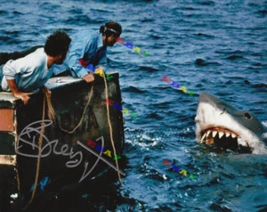JAWS Richard Dreyfuss ristampa fotografica autografata firmata - Foto 1 di 1