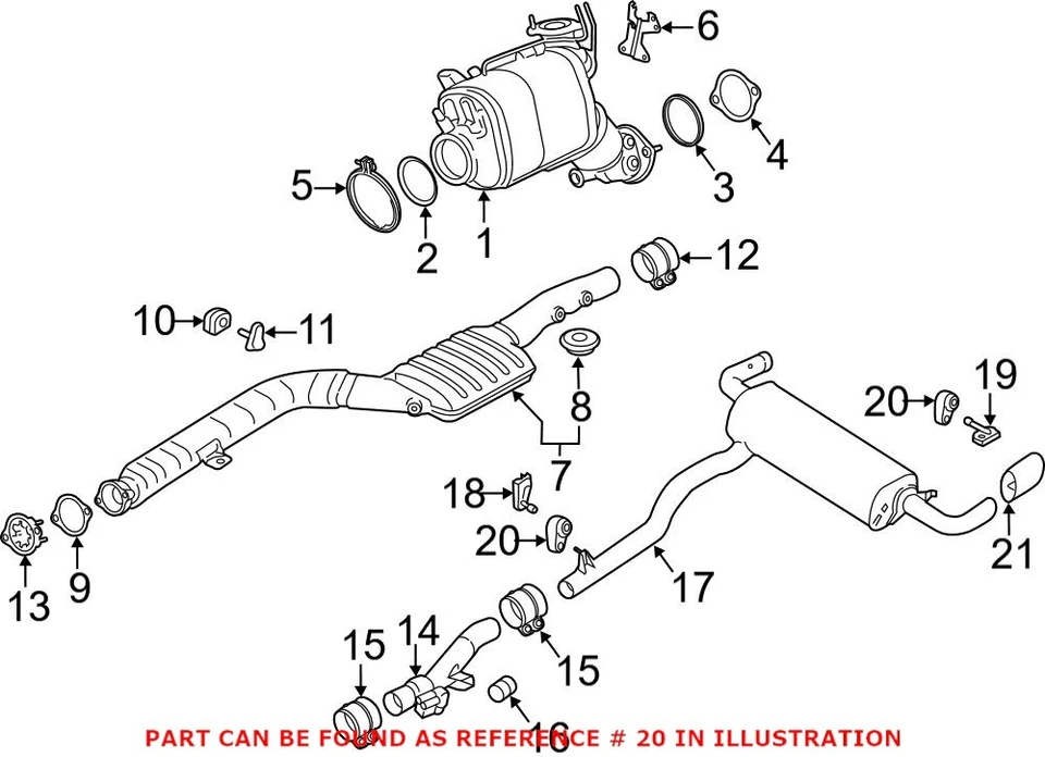 Cabide de sistema de exaustão original do fabricante para BMW 1 Series M 540d xDrive 2011-2018 - Imagem 1 de 1