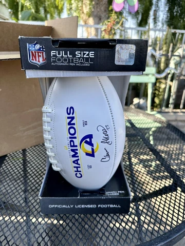 L.A. Rams Super Bowl LVI Champions Football Sign Autographed By Cam Akers Cover