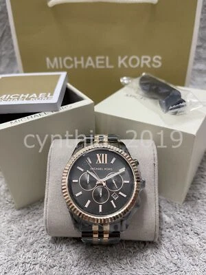 New Michael Kors MK8561 Lexington Chronograph Two-Tone Grey Quartz Men's Watch  - Image 1 of 3