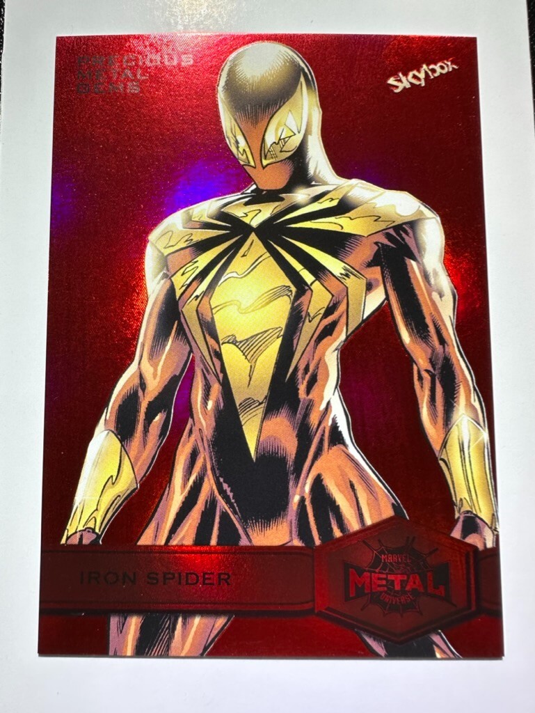 2021 Marvel Metal Spider-man - RED PMG 25/100 - IRON SPIDER - #137