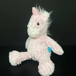Manhattan Toy Company Pink Unicorn Plush 9" Stuffed Animal Shaggy Ribbed Texture - Picture 1 of 5