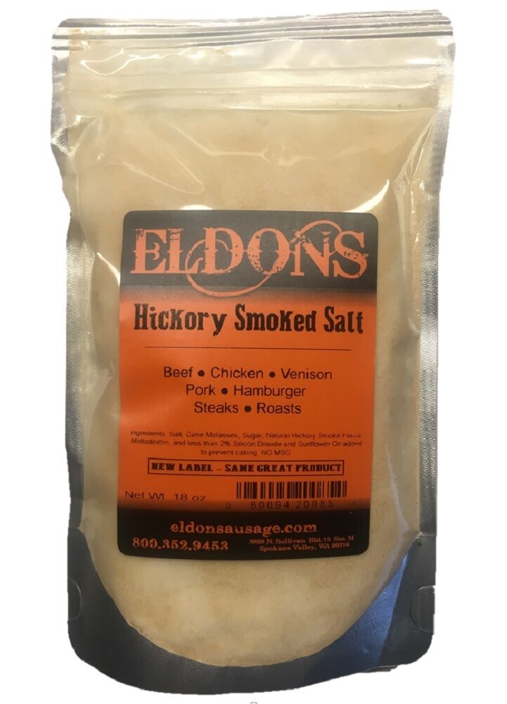 Hickory Smoked Salt, 18 Ounce Size by Eldon's Sausage and Jerky Supply Ekc-085  