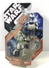 Star Wars Saga Legends Clone Trooper Officer Green Sergeant carded 2007