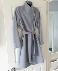 Ted Baker Aurore Women's Camel Wool Cashmere Blend Wrap Coat UK8 TB1 RRP £289 - Picture 1 of 12