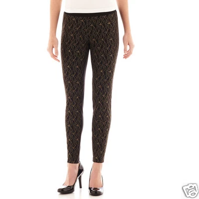 Leggings Ponte Bebop Negro/Dorado Encaje Nuevos Junior Tallas S, M Precio de venta sugerido por el fabricante $38.00 Foto 1 de 4