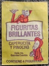 Argentina 198s Toy Crom Figuritas Brillantes Caperucita y Pinocho sticker pack