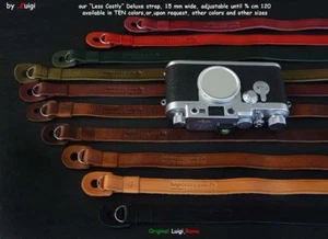 LESS COSTLY LUIGI DELUXE STRAP,ADJUSTABLE,for LEICA,NIKON,CANON,FUJI,SONY+,UPS   - Picture 1 of 14
