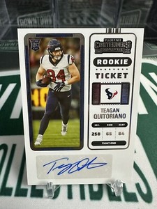 Teagan Quitoriano 2022 Panini Contenders Auto Autograph 231 Rookie Ticket Texans