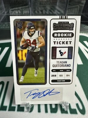 Teagan Quitoriano 2022 Panini Contenders Auto Autograph 231 Rookie Ticket Texans - Image 1 of 2