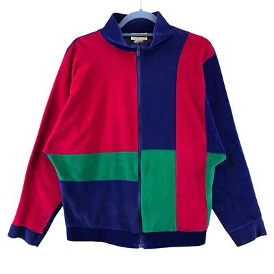 Chaqueta Vintage Boundary Water Velour Color Block Talla M Foto 1 de 4