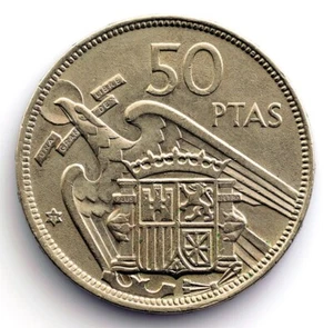 Spain-Estado Español. 50 Pesetas 1957*71 . Madrid. EBC/XF. Escasa - Imagen 1 de 2
