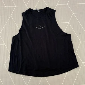 Vuori Damen schwarzes Muskel-T-Shirt Größe Large Investition in Glück - Bild 1 von 5