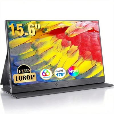 15.6 Zoll Portable Monitor 60Hz Tragbarer Monitore FHD 1920*1080 IPS für Mobile - Bild 1 von 4