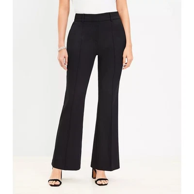 NWT Ann Taylor LOFT Women Petite Size 8 8P Curvy Pintucked Sutton Flare Pant NEW - Image 1 of 4