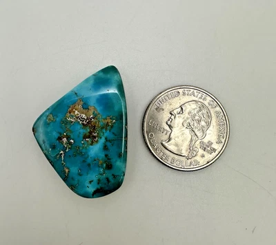 Vintage High Grade Blue Gem Natural Turquoise Cabochon 34.5 Carats / 6.9 Grams - Image 1 of 4