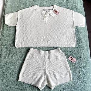 Sinceramente Jules Talla Grande Blanco Juego de Dos Piezas Algodón Acrílico Nuevo Con Etiquetas - Imagen 1 de 12