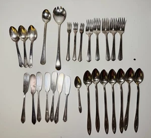 28 Vintage Assorted Silver Plate Flatware - Picture 1 of 15