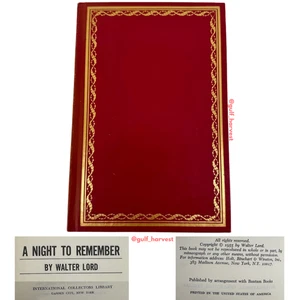 A Night To Remember 1955 International Collectors Library Titanic Novel Vintage - Picture 1 of 15