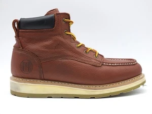 Handmen Men's Soft Toe Leather 6" Work Boots Style DG303 Tan Sz 11 US/10 UK - Picture 1 of 11