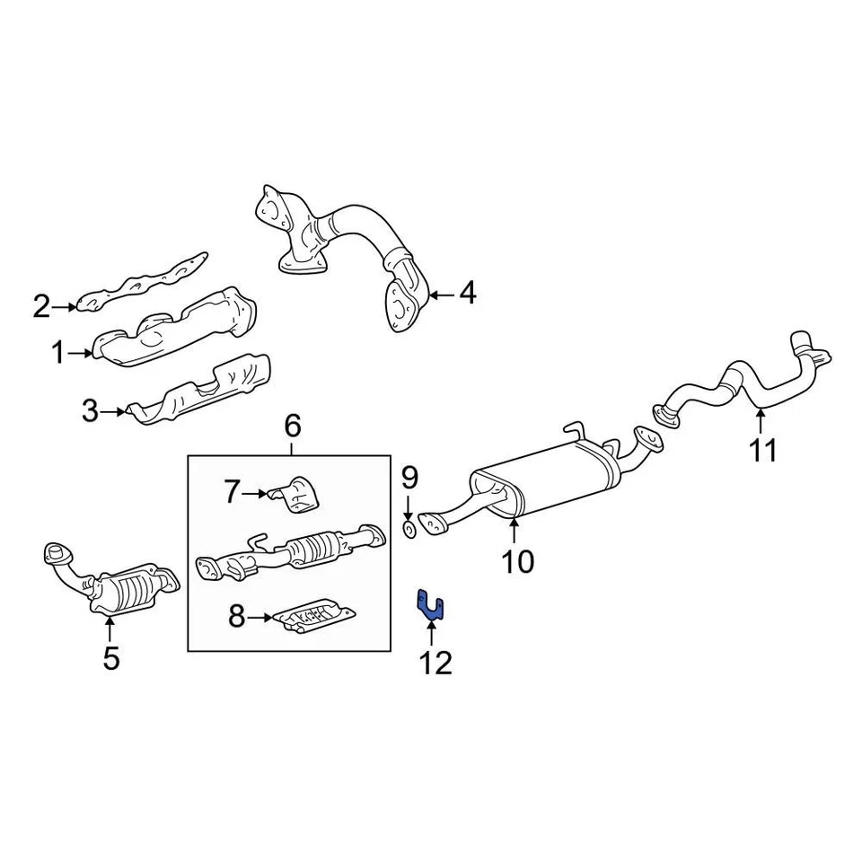 For Toyota Camry 1998-2001 Toyota 1756507040 Exhaust System Hanger - Image 1 of 3