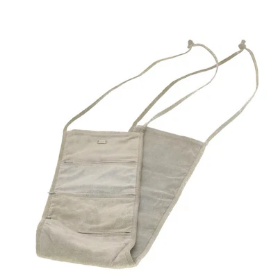 Auténtica bolsa colgante de pared CHANEL gamuza gris CC bs5681 Foto 1 de 4