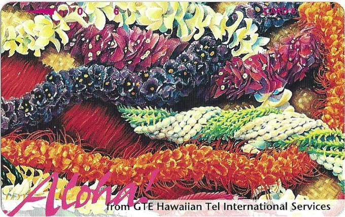 Scheda telefonica TK 244b 6u Very Colorful silenziosa e rossa/rosa 'Aloha!' ('Tel')