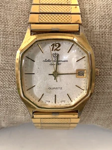 Reloj para hombre Jules Jurgensen de colección cuarzo Y142B banda elástica sin funcionar - Imagen 1 de 10
