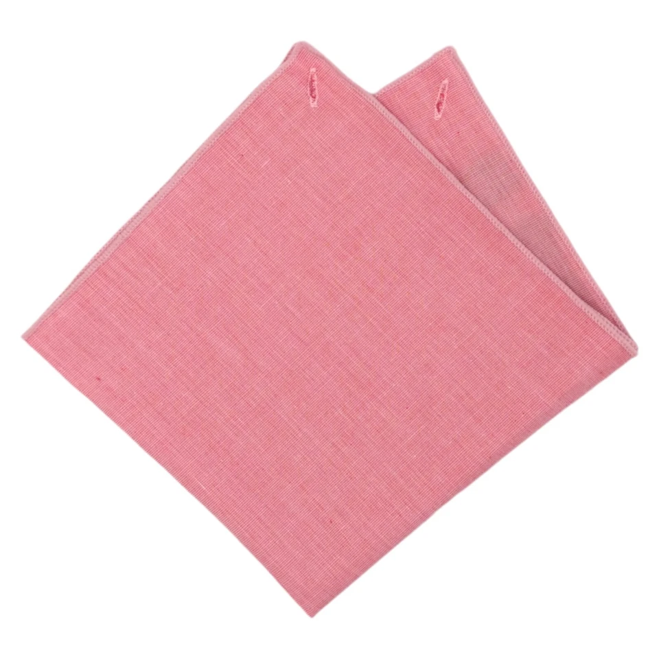 ALARA Mens Handkerchief Pocket Square Faded Red Solid 100% Cotton Hanky 12.5" - Image 1 of 4
