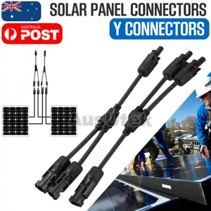 1 Pair Solar Y Connector Cable Plug Inline Solar PV Panel IP67 2 connection AU - Picture 1 of 11