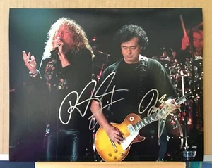 AUTOGRAPH PHOTO - ROBERT PLANT and JIMMY PAGE (b) - 8 x 10 - Bild 1 von 1