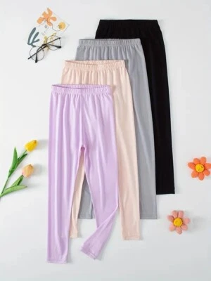 NUEVO SIN ETIQUETAS LEGGINGS NIÑAS SUAVES Y ELÁSTICOS COLOR LISO, TALLA. 5/6 (4 COLORES) Foto 1 de 4