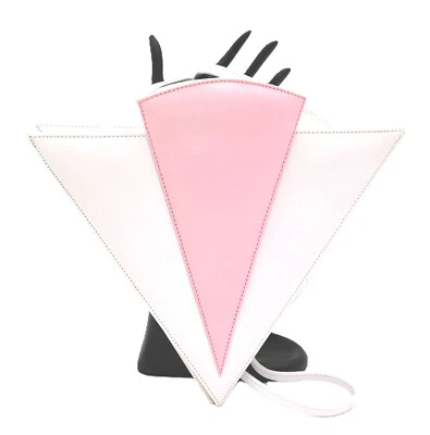 Vintage - SAFI - Geometric MCM Pink and White Leather Cross body Shoulder Bag - - Image 1 of 4