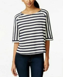 Maison Jules Striped Boxy Top~Small~S~Blue Notte~Clearance Sale!!!! - Picture 1 of 1