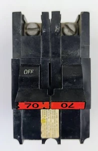 FPE Federal Pacific 2 Pole 70 Amp 120/240 Volt Stab Lok Circuit Breaker - Picture 1 of 7