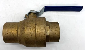 New 1 1/2" Milwaukee BA-485B Bras Sweat Solder Ball Valve 600 WOG - Picture 1 of 4