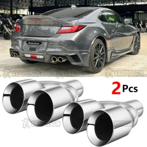 For Toyota GR86 Subaru BRZ 2x 2.5" ID 3.5" OD Dual Exhaust Tip Exhaust Pipe Tip - Picture 1 of 11