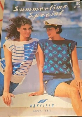 Vintage Knitting Pattern Hayfield 50 DK Ladies Summertime Top Size 30-44" - Image 1 of 3